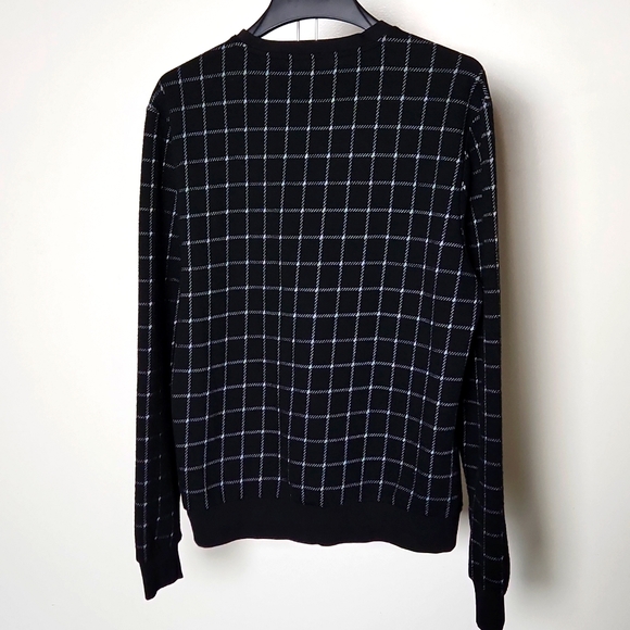 Sovereign Code Windowpane check  Black and White Sweater Size-Med NWOT - Picture 3 of 6